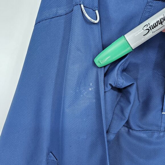 GameGuard Shirt Mens 2X 1024 Caviar Pockets Long Sleeve Blue Button‎ Up FLAWS - Picture 4 of 13